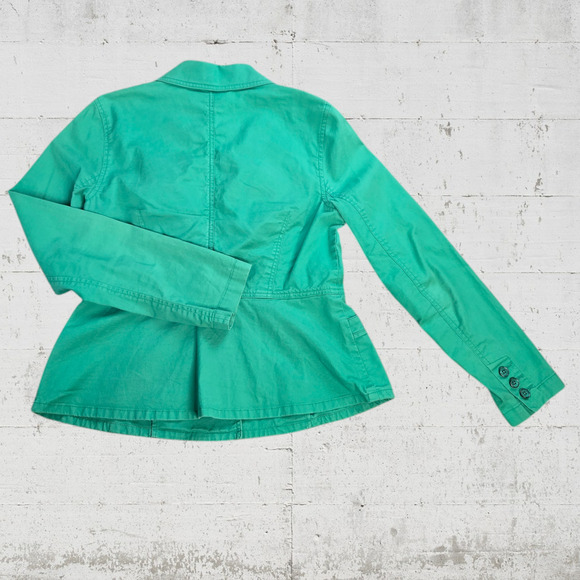 CAbi Verde Green Single Breasted V Neck Twill 5097 Blazer Jacket Size Small - Picture 8 of 8